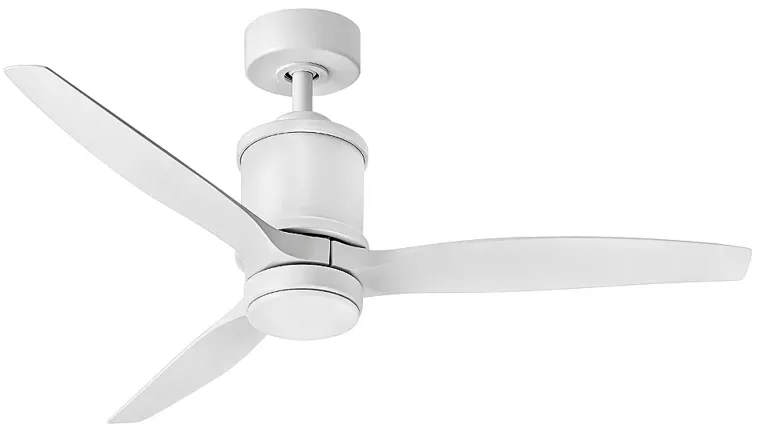 52" Hinkley Hover Matte White Wet-Rated LED Smart Ceiling Fan