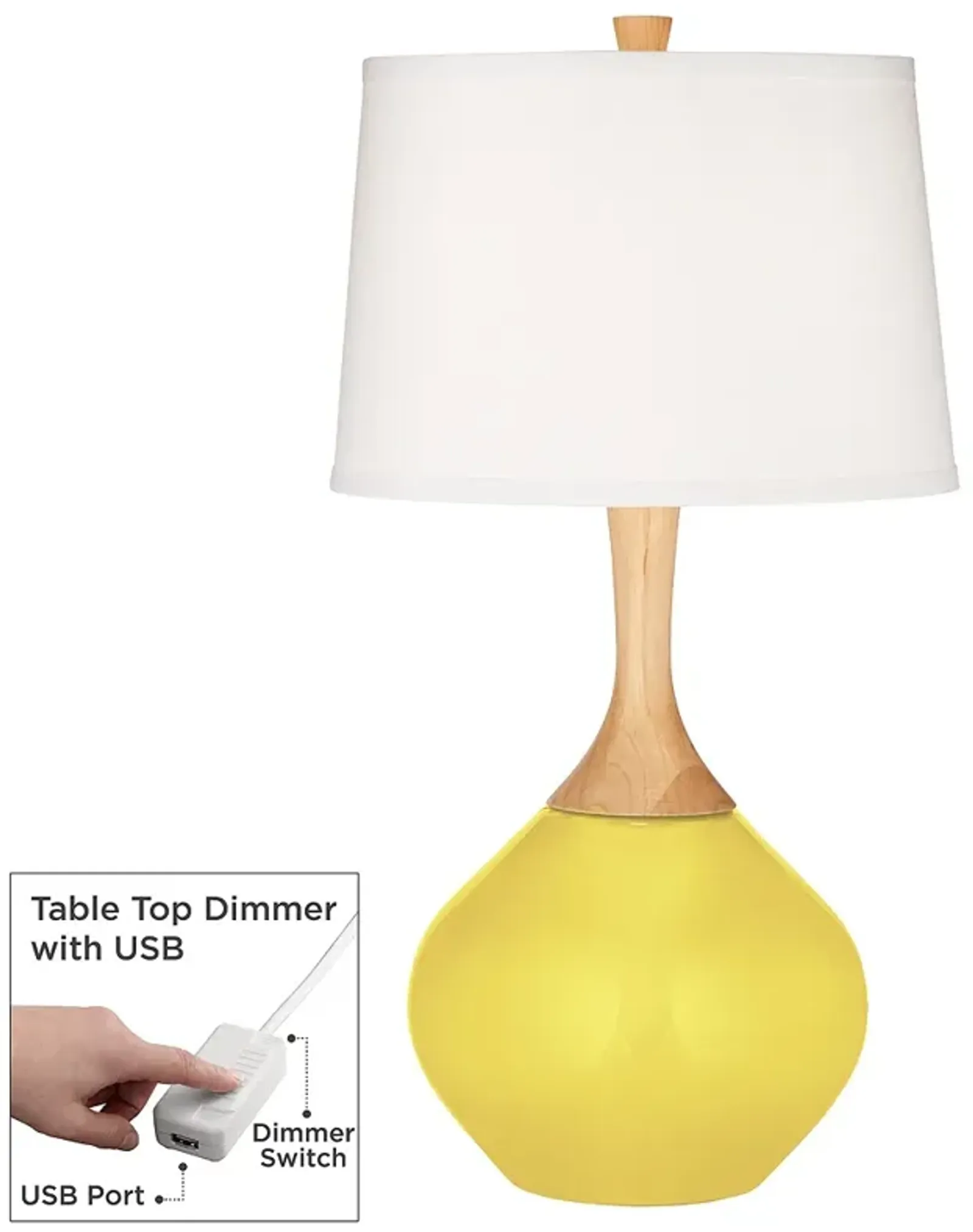 Lemon Twist Wexler Table Lamp with Dimmer