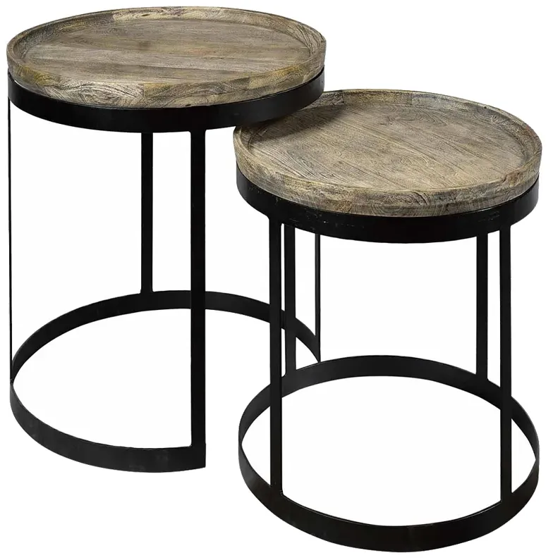 Crestview Collection Traymore Wooden Nesting Cocktail Tables