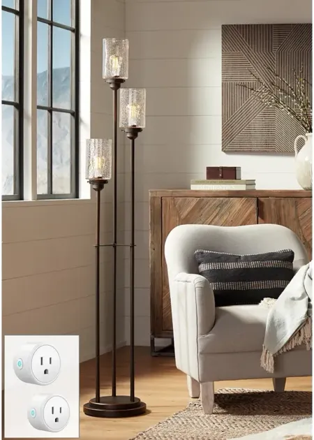 Libby Bronze 3-Light Tree Floor Lamp with Smart Socket