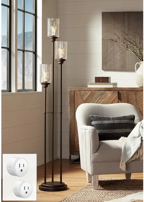 Libby Bronze 3-Light Tree Floor Lamp with Smart Socket