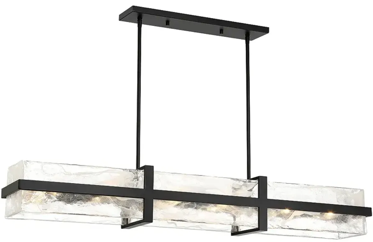 Minka-Lavery Cloud Break 12-Light 48-inch Black Island Chandelier