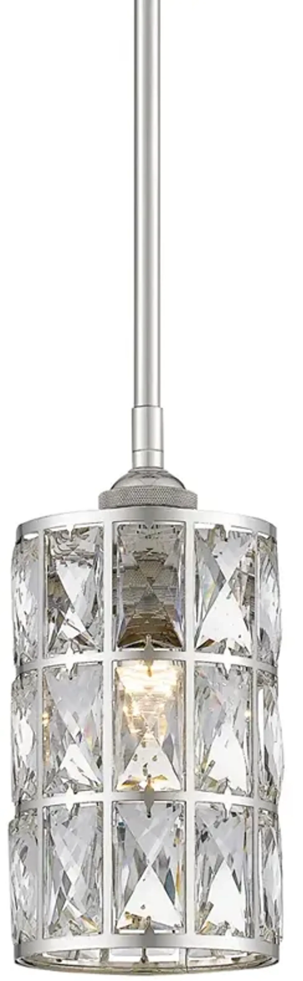Quoizel Oliver 5"W Polished Nickel and Crystal Mini Pendant