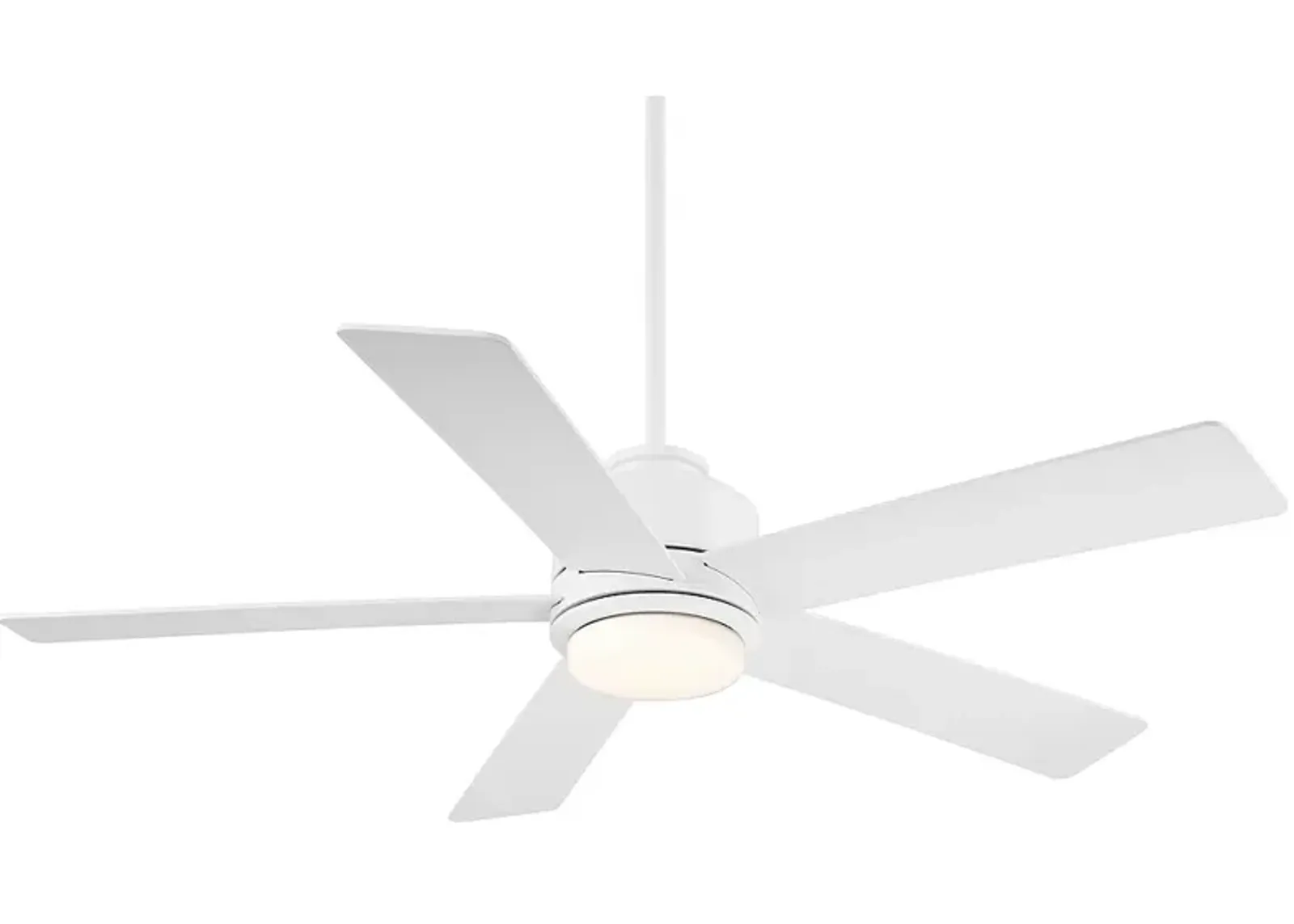 52" Casa Vieja Grand Palm Matte White LED Damp Rated Fan with Remote