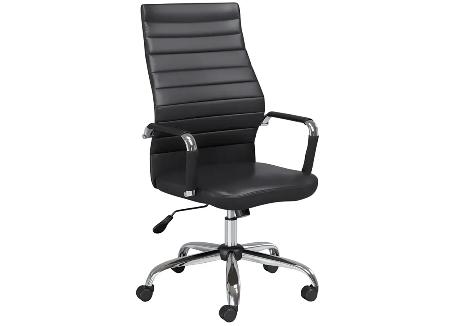 Primero Black Faux Leather Adjustable Office Chair