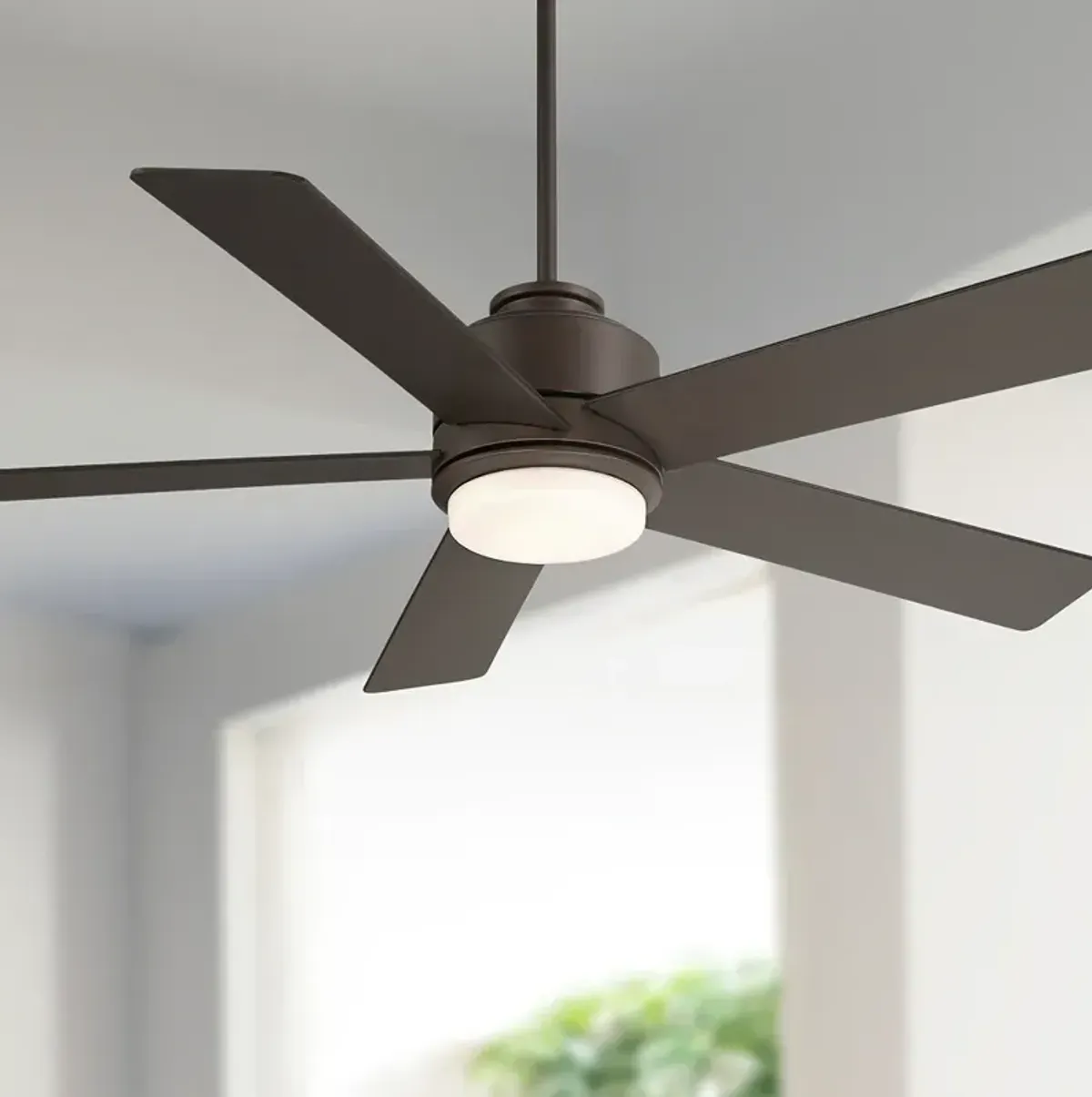 52" Casa Vieja Grand Palm Oil Rubbed Bronze LED Damp Rated Fan