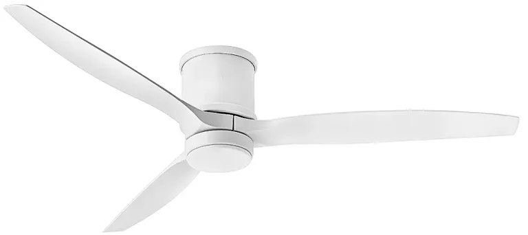 60" Hinkley Hover Matte White Wet-Rated LED Hugger Smart Ceiling Fan