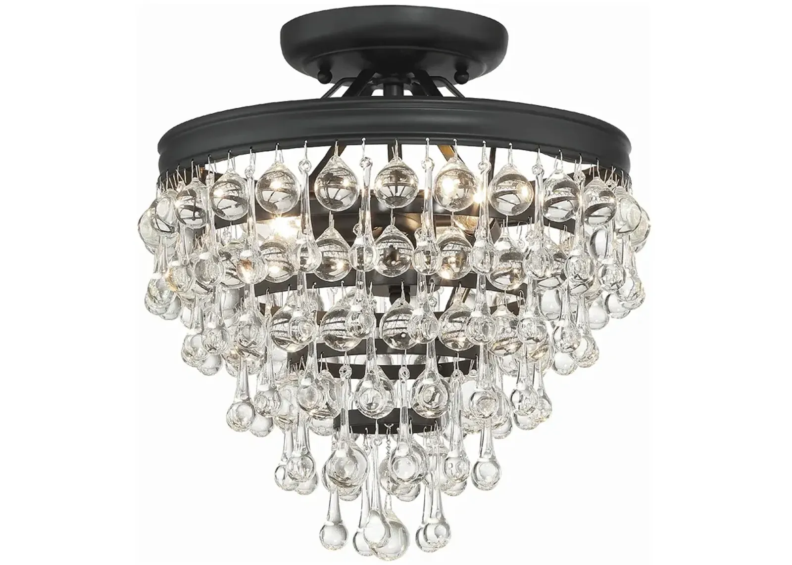 Calypso 3 Light Matte Black Ceiling Mount