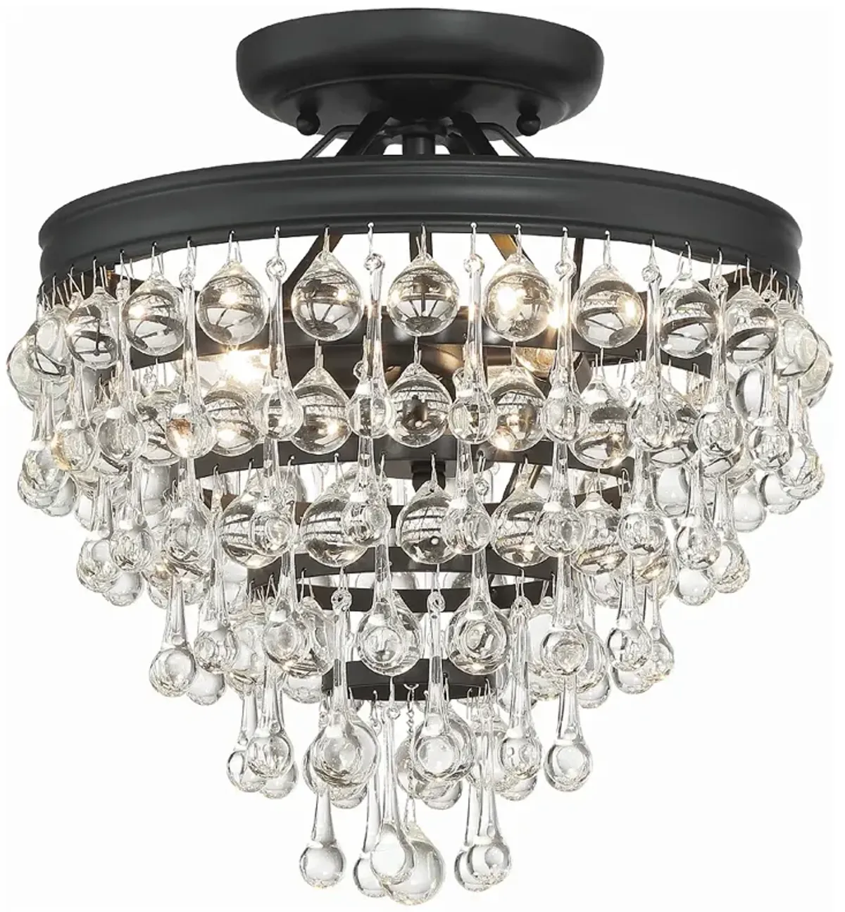 Calypso 3 Light Matte Black Ceiling Mount