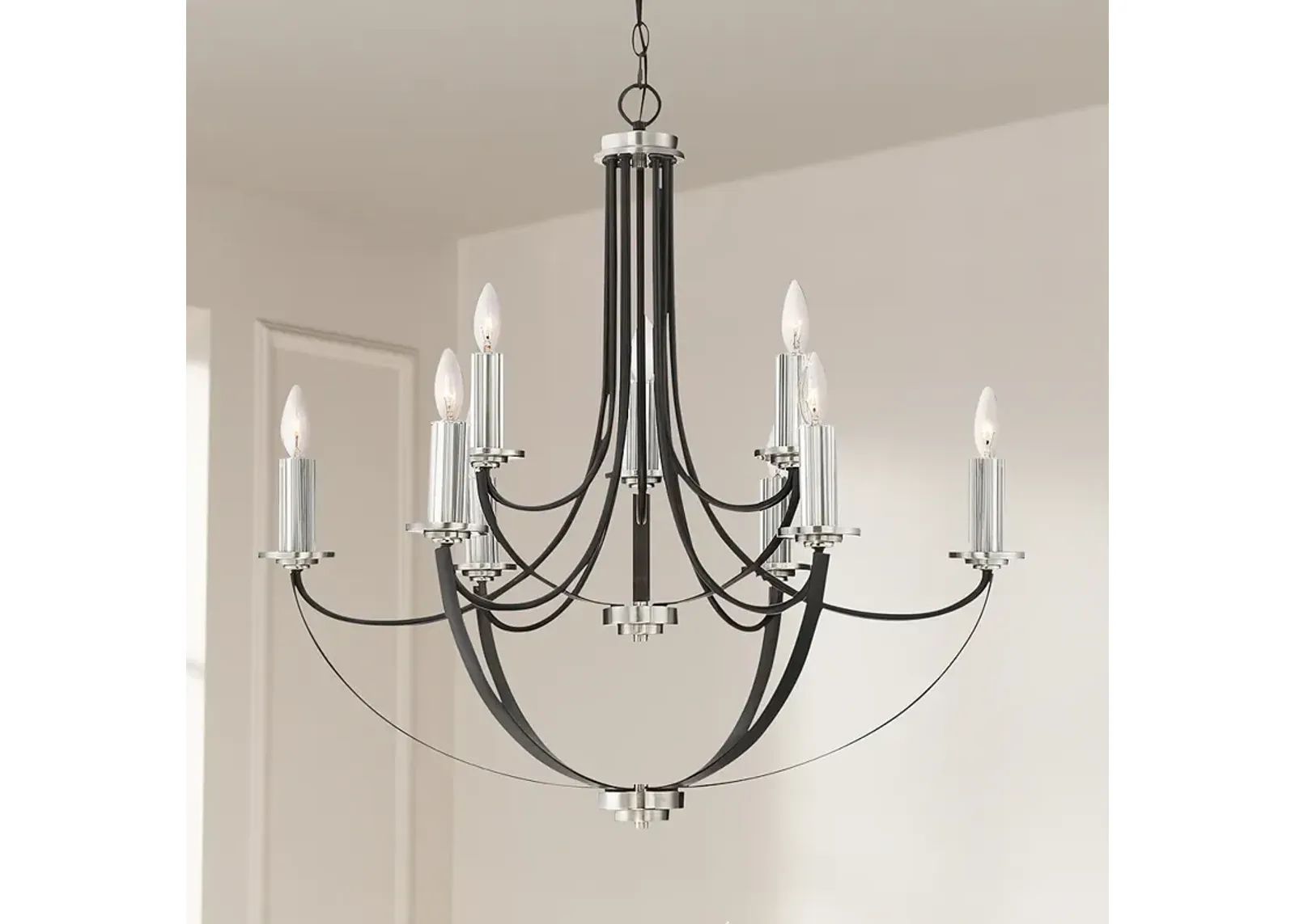 Alana 9-Lt Mystic Black Chandelier