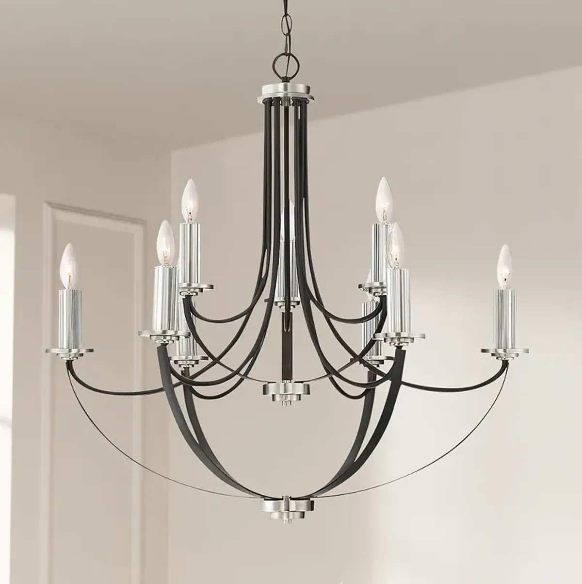 Alana 9-Lt Mystic Black Chandelier