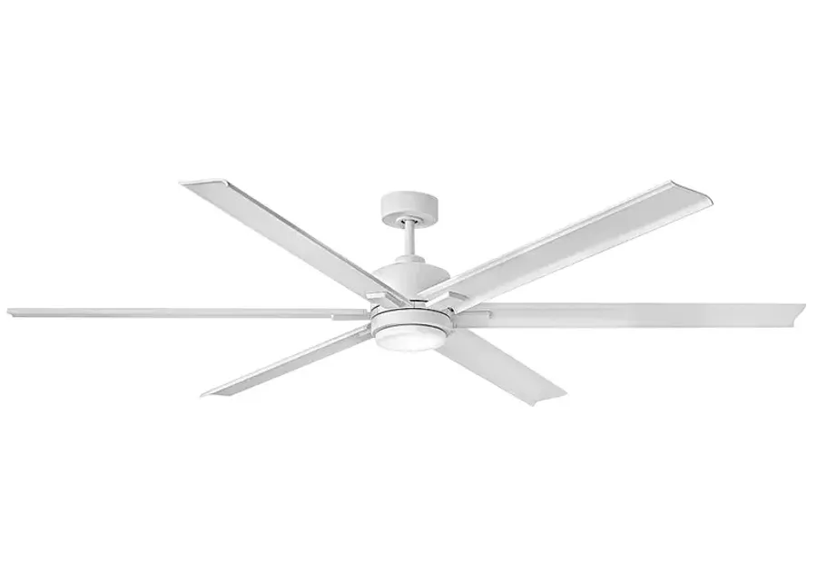 82" Hinkley Indy Maxx Matte White Smart LED Ceiling Fan with Remote