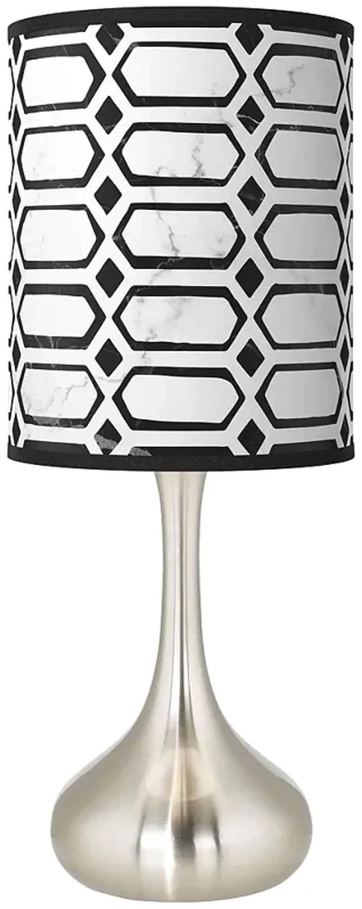 Rhombi Giclee Droplet Table Lamp