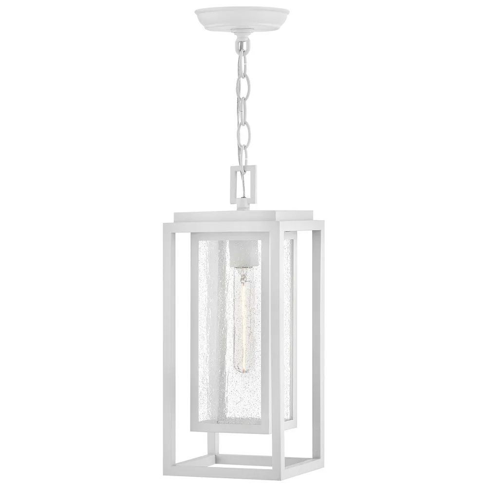 Hinkley Outdoor Republic Medium Hanging Lantern Textured White