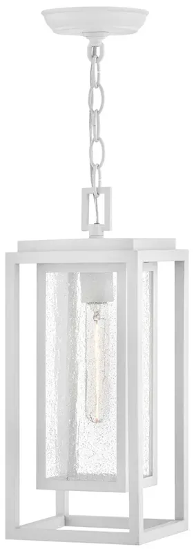 Hinkley Outdoor Republic Medium Hanging Lantern Textured White