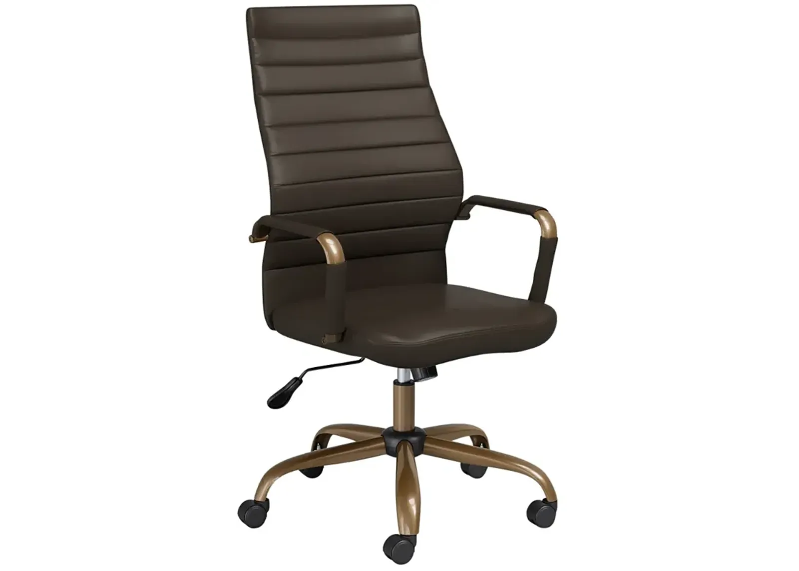 Primero Espresso Faux Leather Adjustable Office Chair