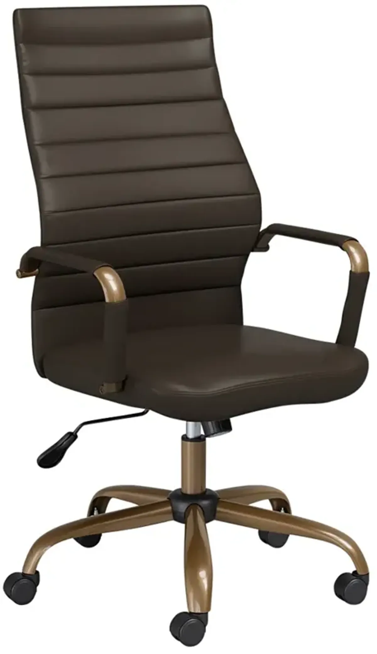 Primero Espresso Faux Leather Adjustable Office Chair