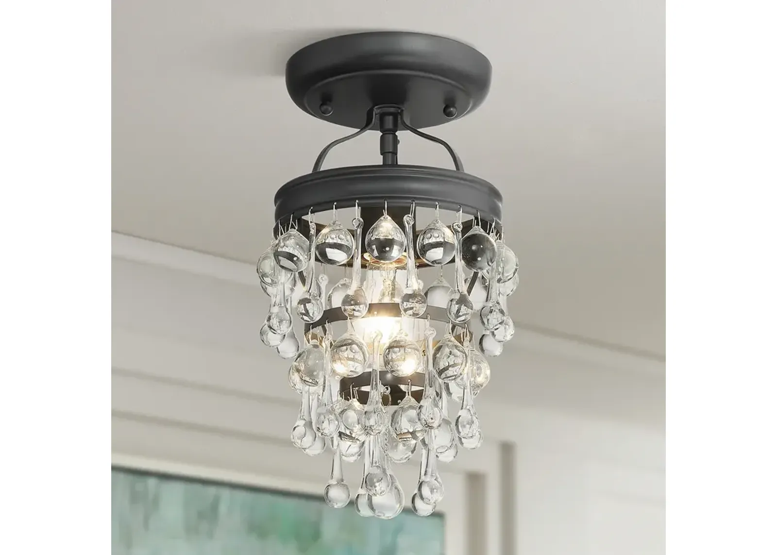 Calypso 1 Light Matte Black Ceiling Mount