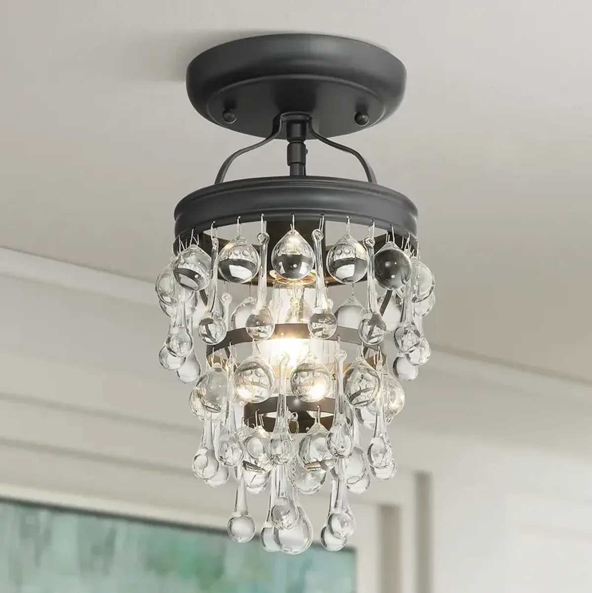 Calypso 1 Light Matte Black Ceiling Mount