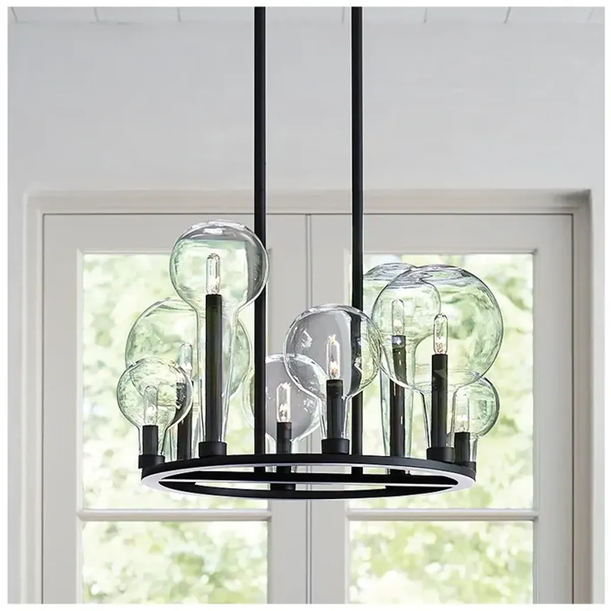 Hinkley Alchemy 24 1/4" Wide Brass Clear Glass Globes Ring Chandelier