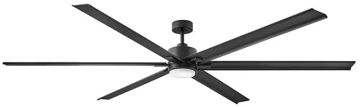 99" Hinkley Indy Maxx Matte Black Outdoor LED Smart Ceiling Fan