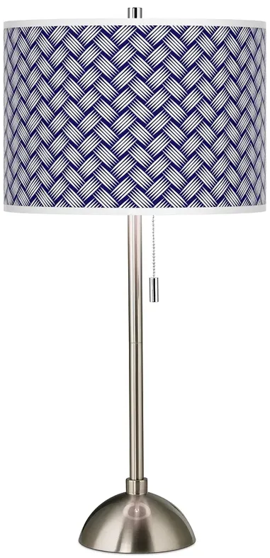 Color Weave Giclee Brushed Nickel Table Lamp