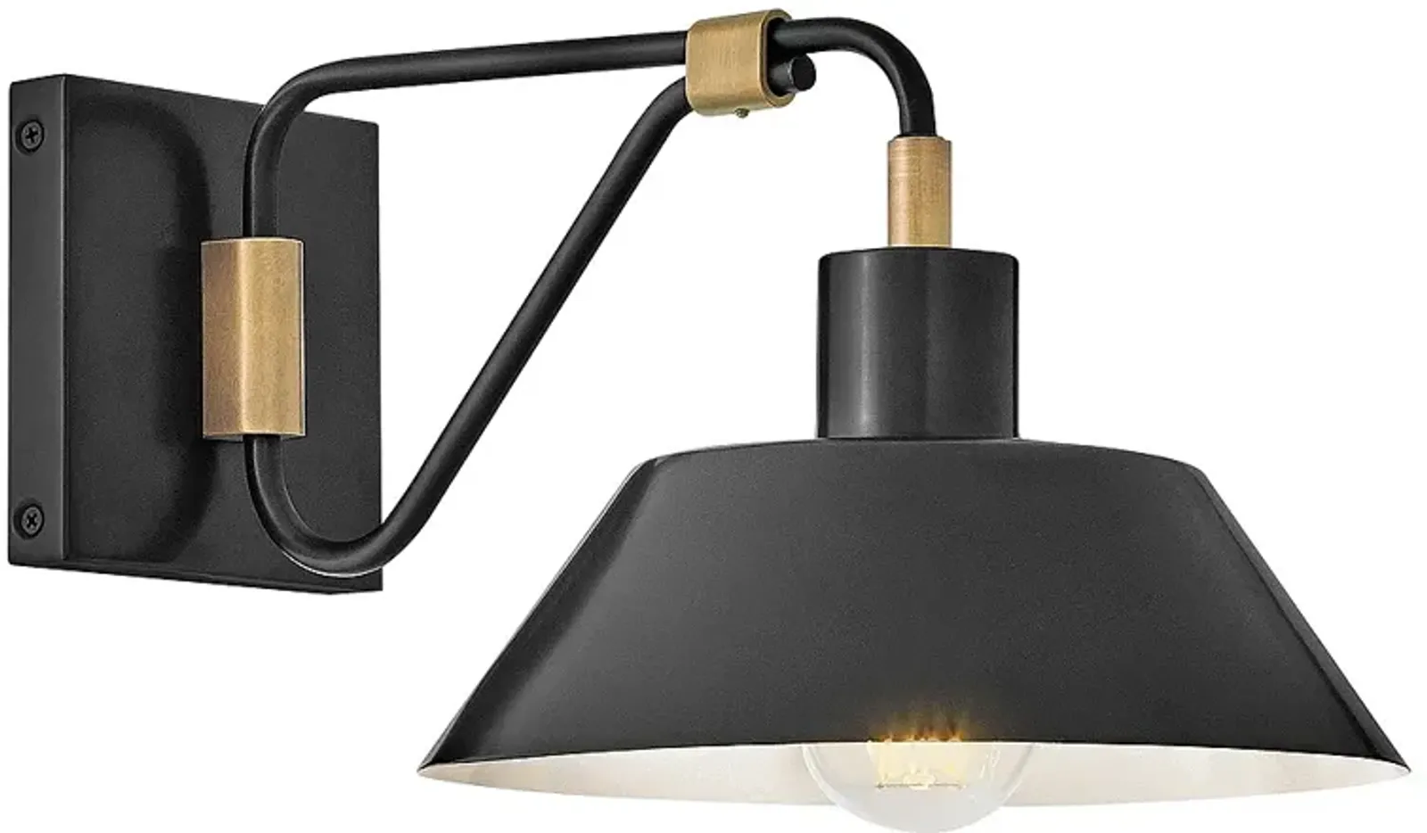 Hinkley Outdoor Brewster Small Wall Mount Barn Light Black Oxide