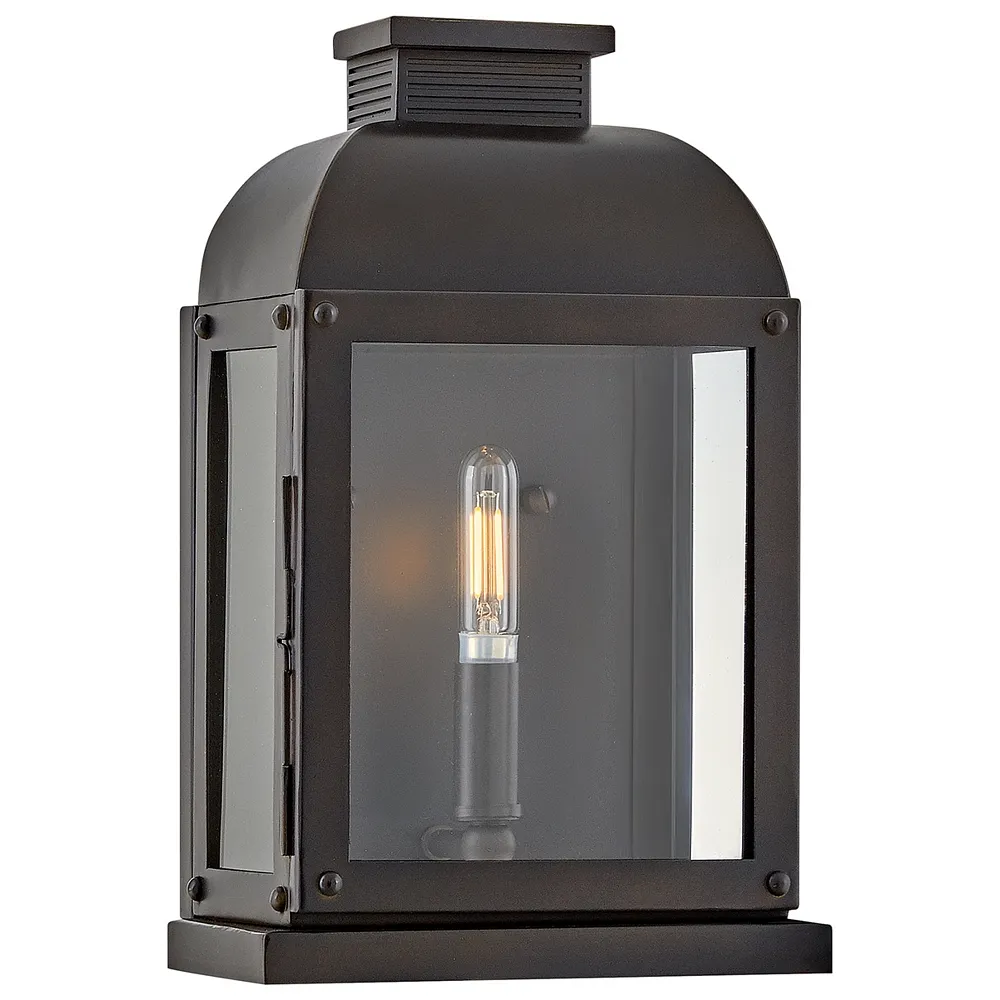 Hinkley Outdoor Tiverton Small Wall Mount Lantern Dark Oxidized Brass