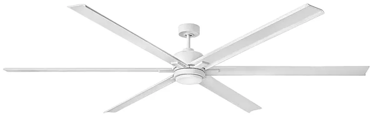 99" Hinkley Indy Maxx Matte White Outdoor LED Smart Ceiling Fan