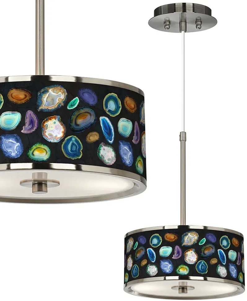 Agates and Gems II Giclee Glow 10 1/4" Wide Pendant Light