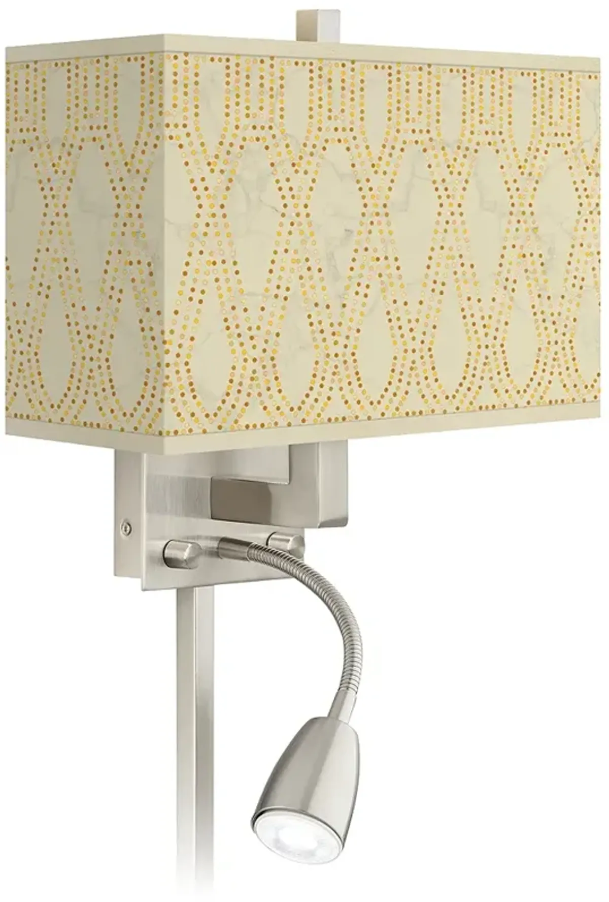 Roman Pebbles Giclee Glow LED Reading Light Plug-In Sconce