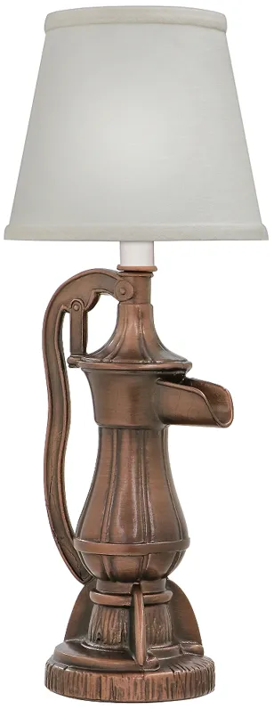 Stiffel Garn 16"H Antique Old Bronze Mini Accent Table Lamp