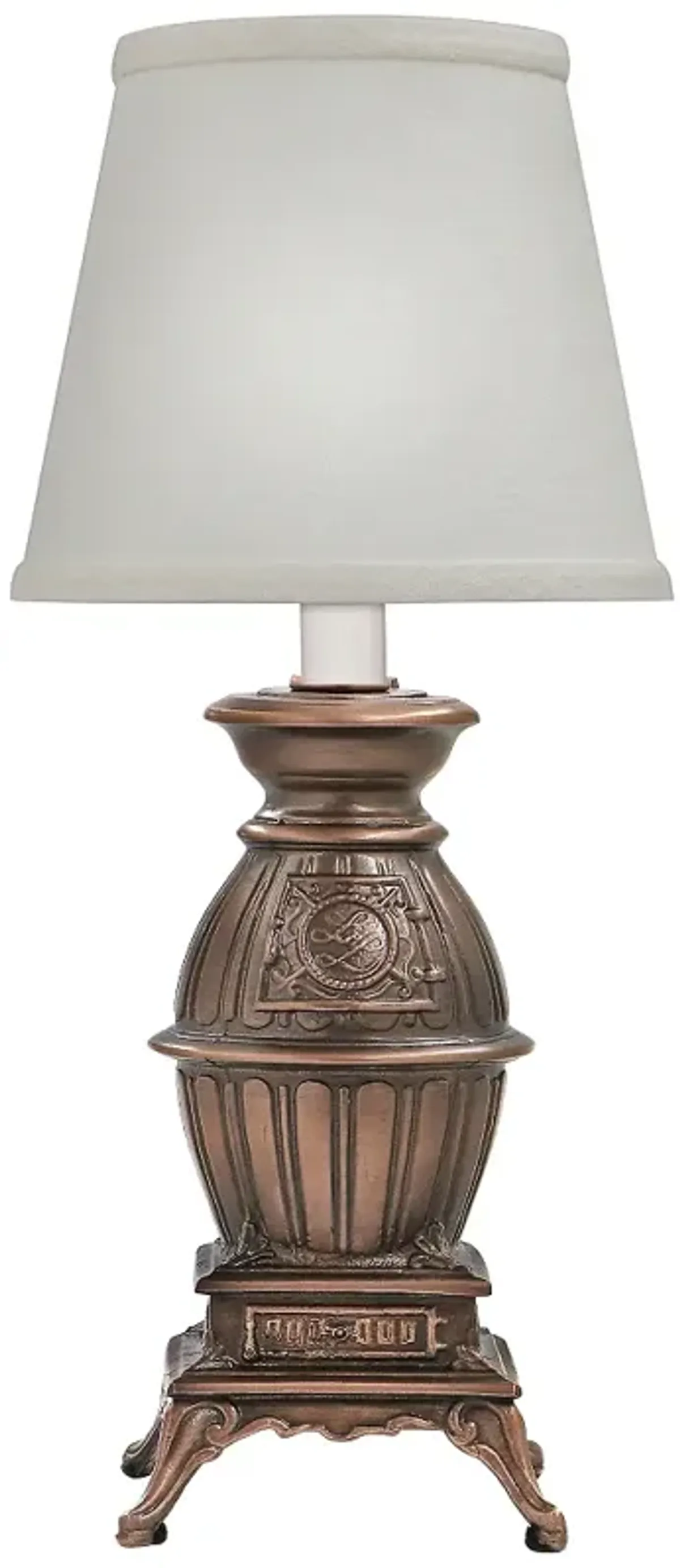 Stiffel Verna 14" Antique Bronze Pot-Bellied Stove Accent Table Lamp