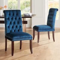 Dillan Modern Blue Tufted Dining Chairs Set of 2
