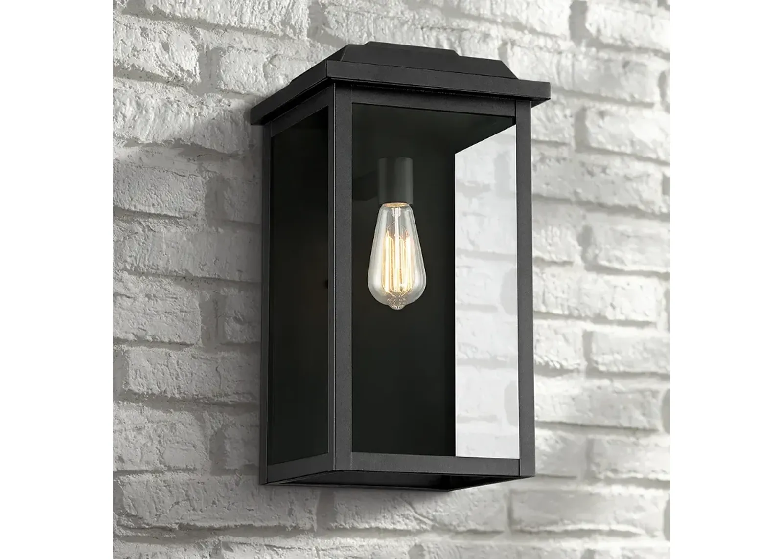 Eastcrest 18 1/2" High Textured Black Finish Steel Outdoor Wall Light