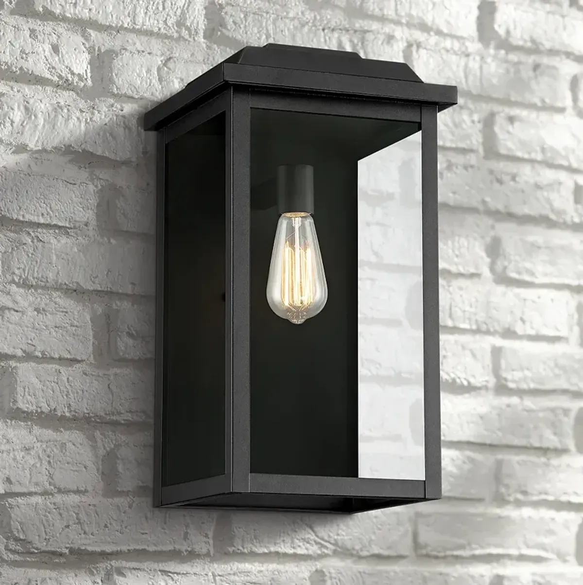 Eastcrest 18 1/2" High Textured Black Finish Steel Outdoor Wall Light