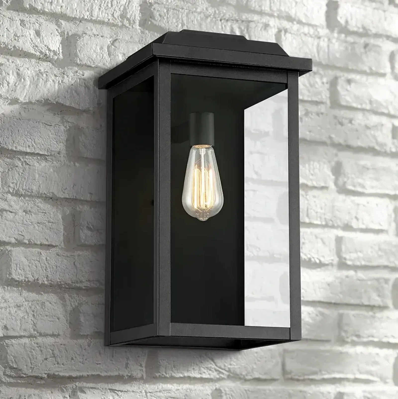 Eastcrest 18 1/2" High Textured Black Finish Steel Outdoor Wall Light