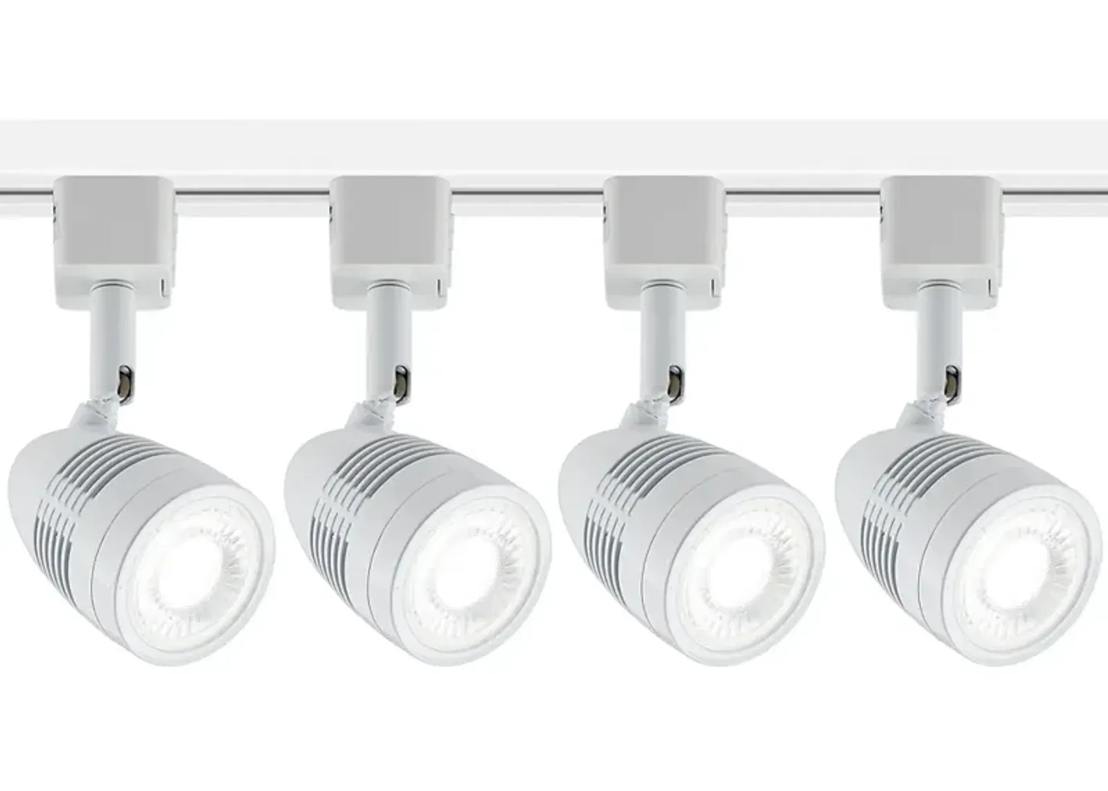 4-Light White Bullet LED Track Kit with Floating Canopy