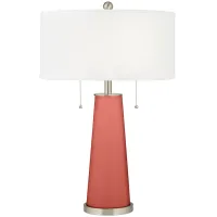 Color Plus Peggy 29 3/4" Modern Glass Coral Reef Pink Table Lamp