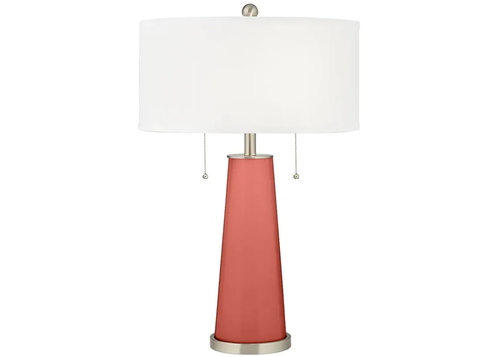 Color Plus Peggy 29 3/4" Modern Glass Coral Reef Pink Table Lamp