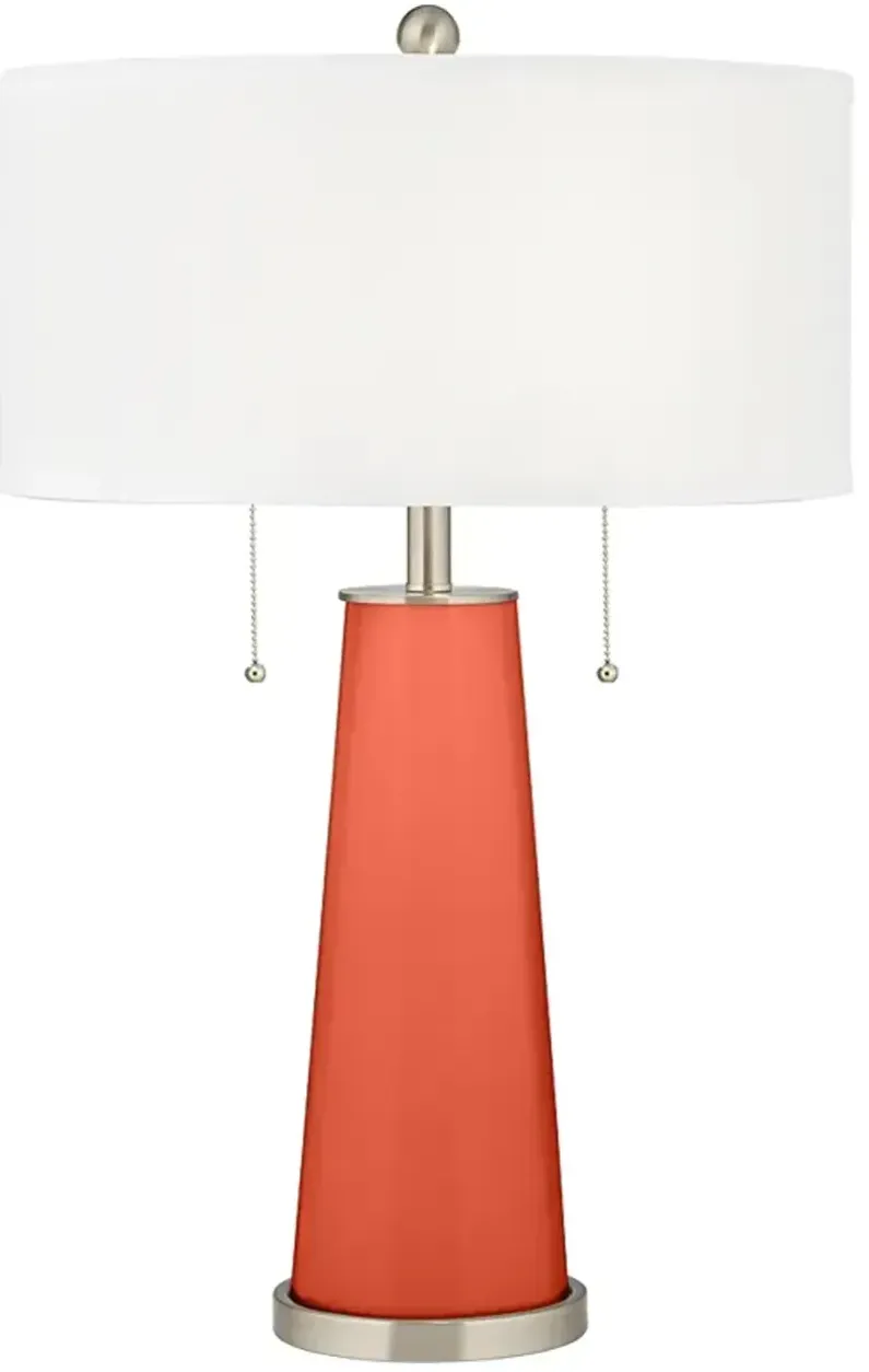 Color Plus Peggy 29 3/4" Daring Orange Glass Table Lamp