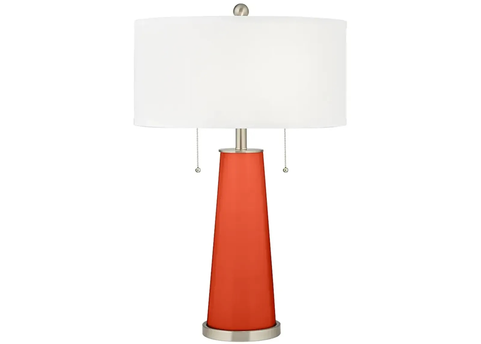 Color Plus Peggy 29 3/4" Daredevil Orange Glass Table Lamp