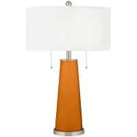 Color Plus Peggy 29 3/4" Cinnamon Spice Orange Glass Table Lamp