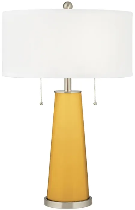 Color Plus Peggy 29 3/4" Goldenrod Yellow Glass Table Lamp