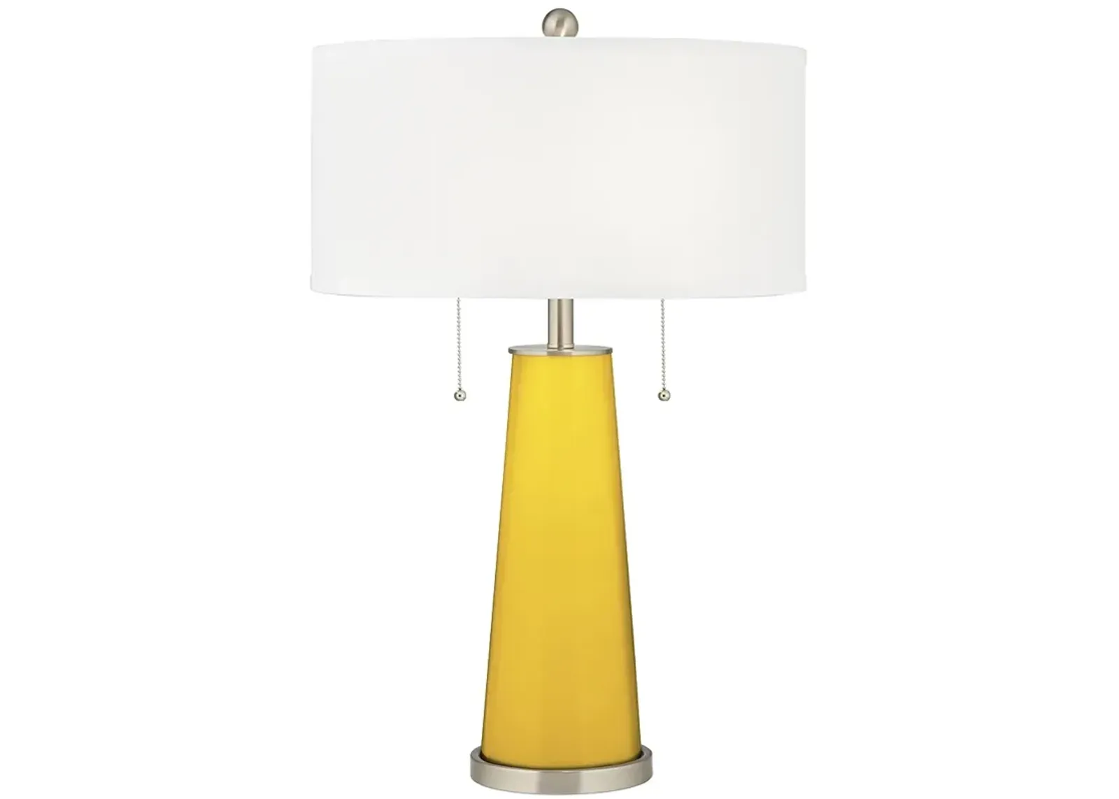 Color Plus Peggy 29 3/4" Citrus Yellow Glass Table Lamp