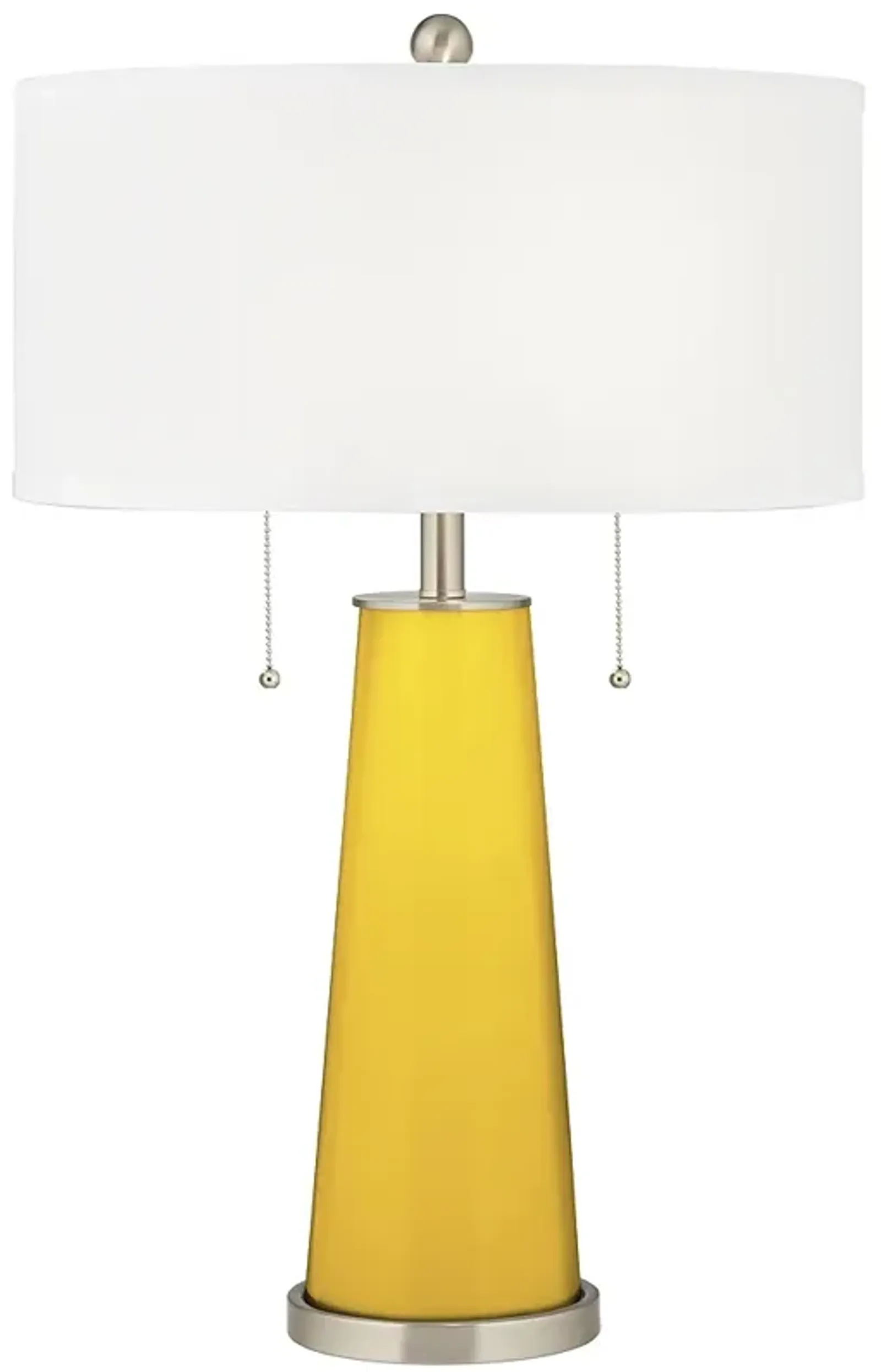 Color Plus Peggy 29 3/4" Citrus Yellow Glass Table Lamp