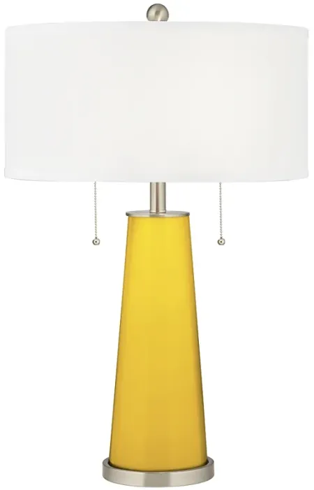Color Plus Peggy 29 3/4" Citrus Yellow Glass Table Lamp