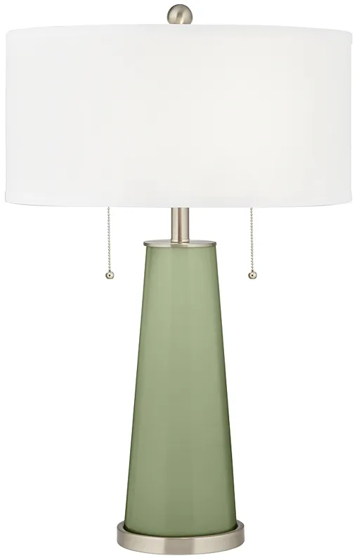 Color Plus Peggy 29 3/4" Majolica Green Glass Table Lamp