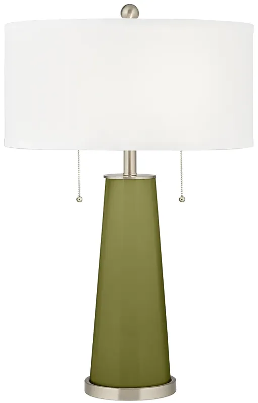 Color Plus Peggy 29 3/4" Rural Green Glass Table Lamp