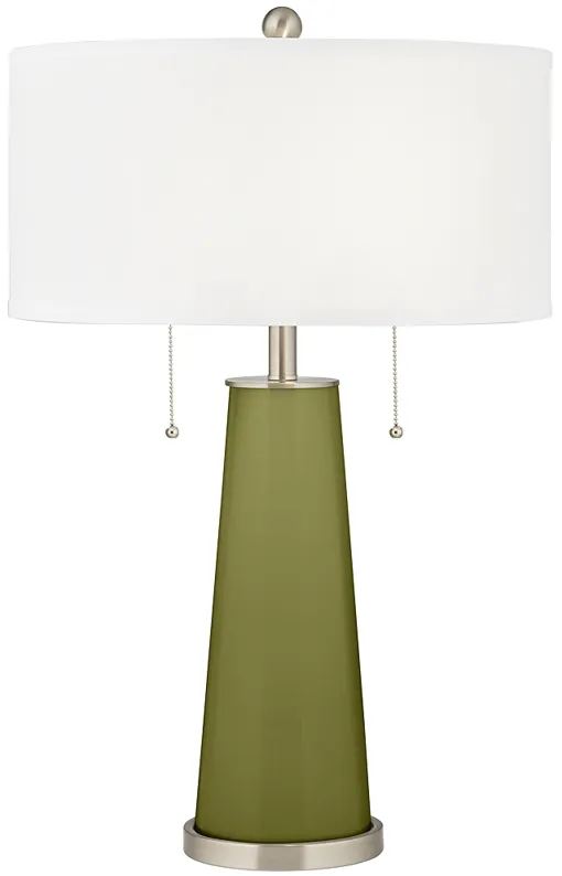 Color Plus Peggy 29 3/4" Rural Green Glass Table Lamp